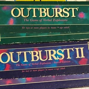 Vintage board game set Outburst & Outburst II